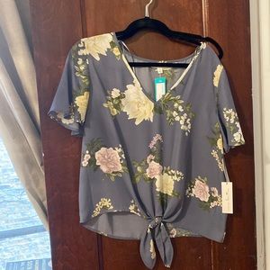 Nine Britton: Arella Tie Front Blouse